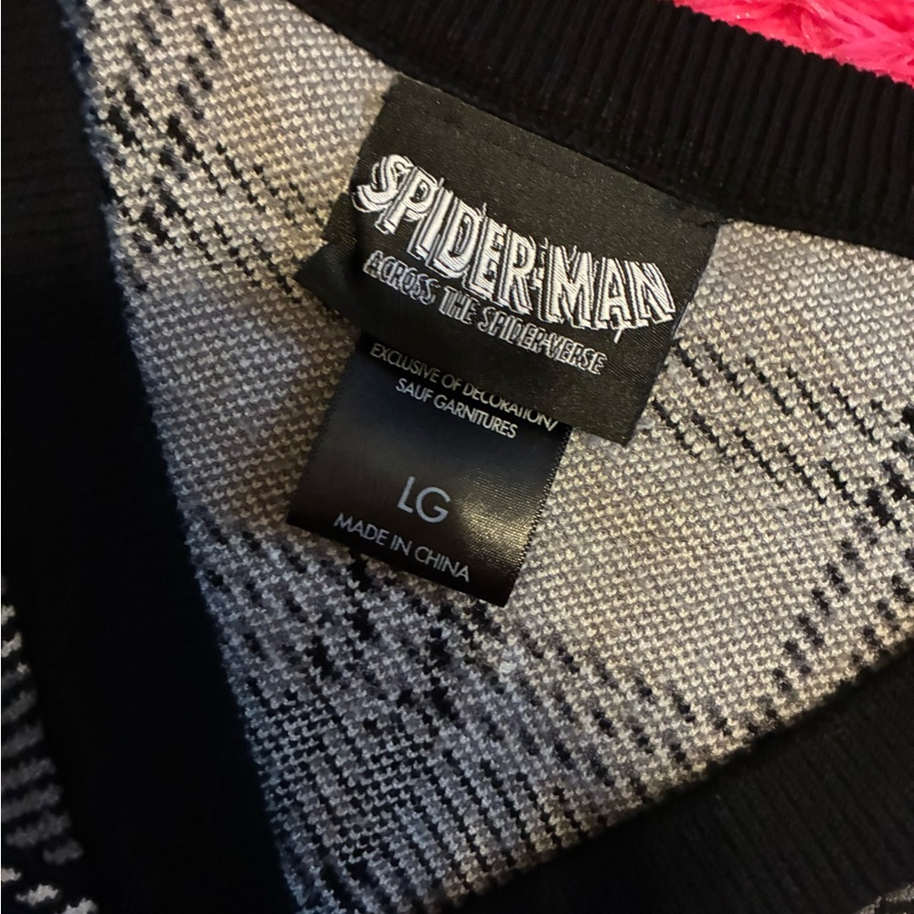 Spiderman Black and White Knit Apparel